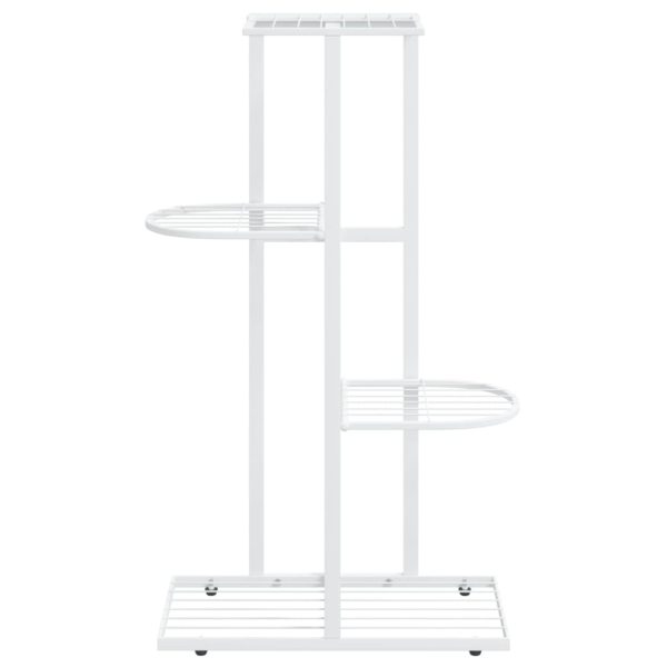 4-Floor Flower Stand Metal – 43x22x76 cm, White