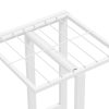 4-Floor Flower Stand Metal – 43x22x76 cm, White