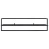 Towel Rack Black 95x25x22 cm Iron