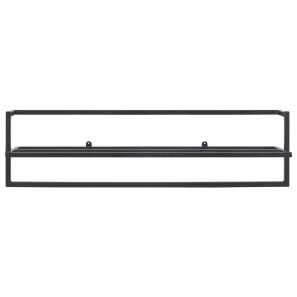 Towel Rack Black 95x25x22 cm Iron