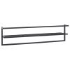 Towel Rack Black 95x25x22 cm Iron