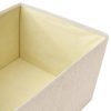 Stackable Storage Box Set of 3 Piece Fabric Cream