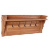 Wall Mounted Coat Rack 80×16.5×35 cm Solid Teak Wood