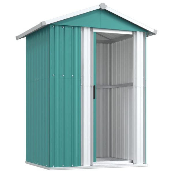 Garden Shed 126×97.5×177 cm Galvanised Steel – Green