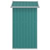 Garden Shed 126×97.5×177 cm Galvanised Steel – Green