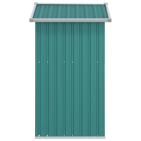 Garden Shed 126×97.5×177 cm Galvanised Steel – Green