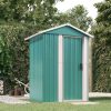 Garden Shed 126×97.5×177 cm Galvanised Steel – Green