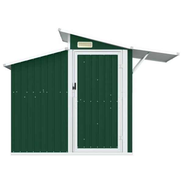 Garden Shed 270x130x208.5 cm Galvanised Steel – Green