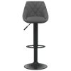 Bar Stools 2 pcs Dark Grey Velvet