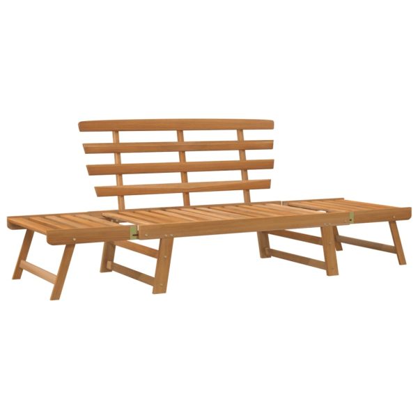 Garden Bench with Cushions 2-in-1 190 cm Solid Acacia Wood – Brown