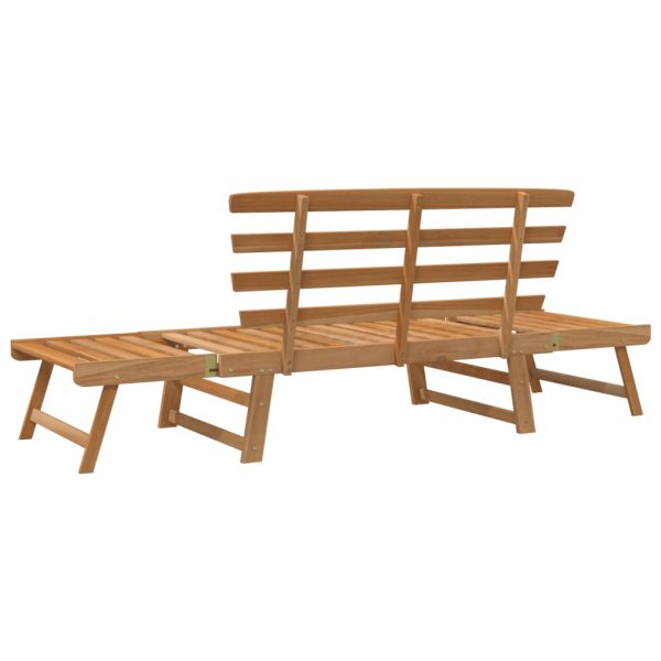 Garden Bench with Cushions 2-in-1 190 cm Solid Acacia Wood – Brown