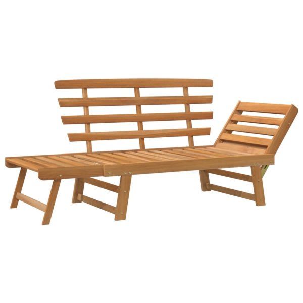 Garden Bench with Cushions 2-in-1 190 cm Solid Acacia Wood – Brown