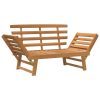 Garden Bench with Cushions 2-in-1 190 cm Solid Acacia Wood – Brown