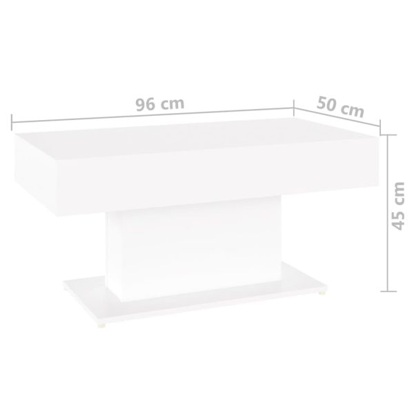 Coffee Table 96x50x45 cm Engineered Wood – White