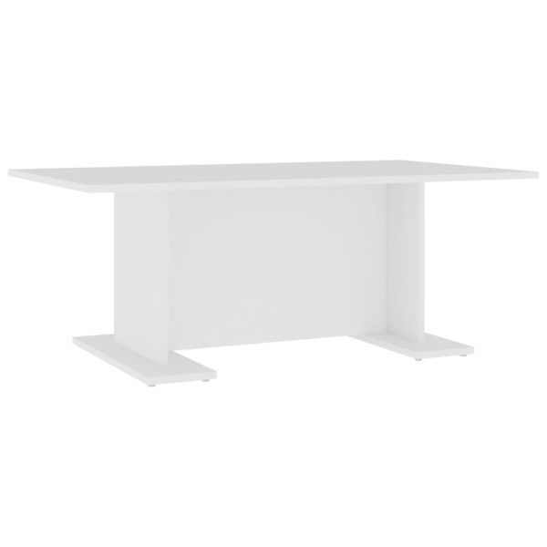 Coffee Table 103.5x60x40 cm Engineered Wood – White