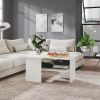 Coffee Table 90x60x46.5 cm Engineered Wood – White