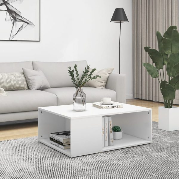 Coffee Table 90x67x33 cm Engineered Wood – White