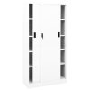 Office Cabinet with Sliding Door 90x40x180 cm Steel – White