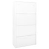 Office Cabinet with Sliding Door 90x40x180 cm Steel – White