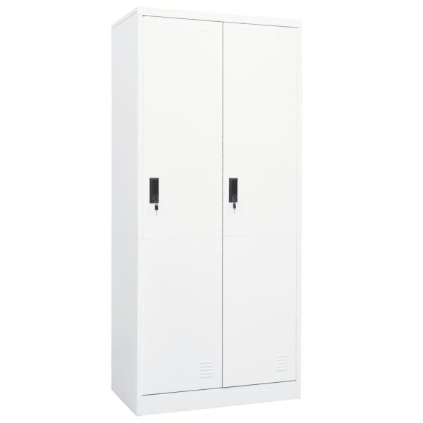 Wardrobe 80x50x180 cm Steel – White