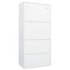 Wardrobe 80x50x180 cm Steel – White