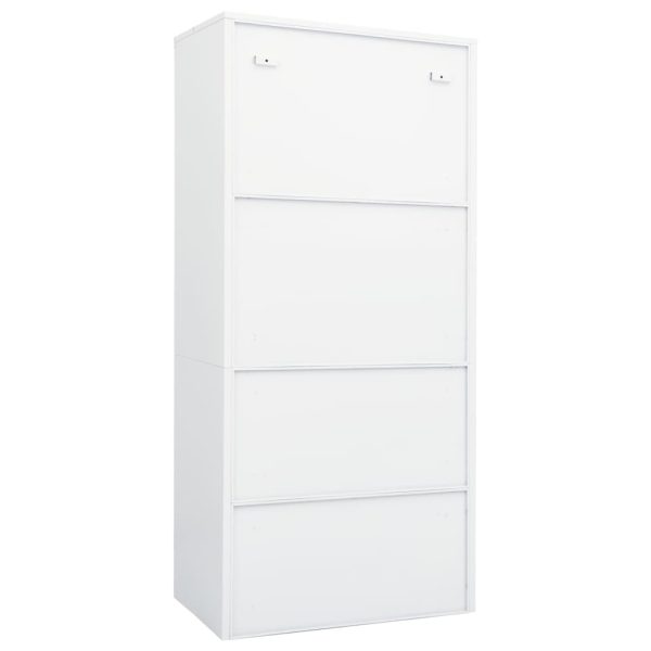 Wardrobe 80x50x180 cm Steel – White