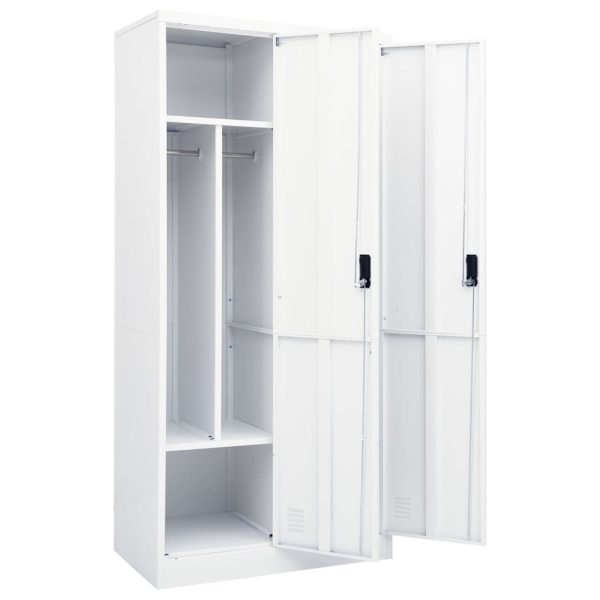 Wardrobe 80x50x180 cm Steel – White