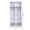 Wardrobe 80x50x180 cm Steel – White