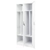 Wardrobe 80x50x180 cm Steel – White