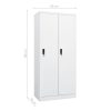 Wardrobe 80x50x180 cm Steel – White