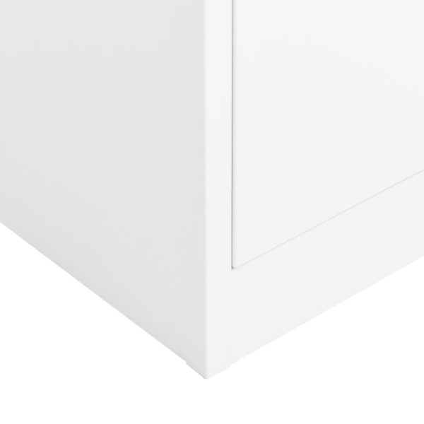 Locker Cabinet 90x40x180 cm Steel – White