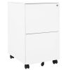 Mobile File Cabinet 39x45x67 cm Steel – White