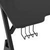 Gaming Desk with Y Shape Legs Black 90x60x75 cm