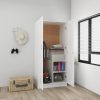 Wardrobe 82.5×51.5×180 cm Engineered Wood – White