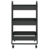 3-Tier Trolley 43x34x79 cm Steel – Black