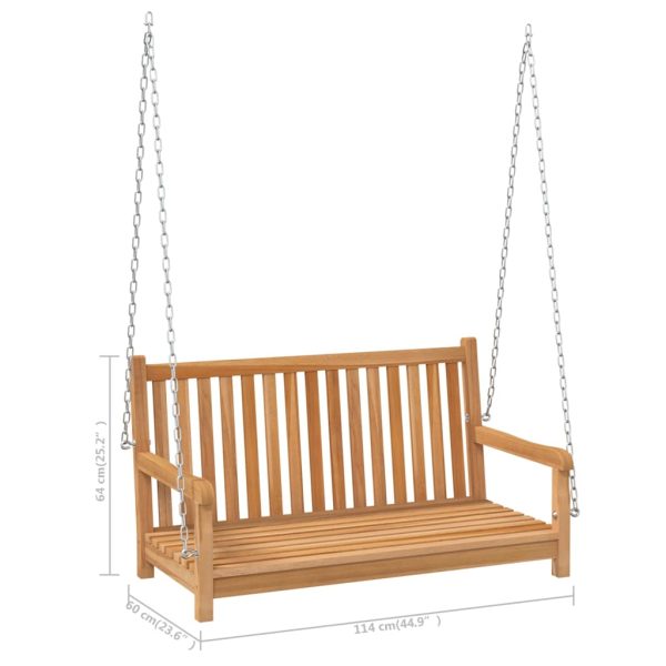 Swing Bench Solid Teak Brown – 114x60x64 cm