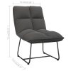 Leisure Chair with Metal Frame Velvet – Dark Grey