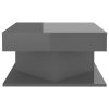 Coffee Table 57x57x30 cm Engineered Wood – High Gloss Grey