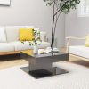 Coffee Table 57x57x30 cm Engineered Wood – High Gloss Grey