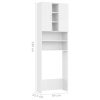 Washing Machine Cabinet 64×25.5×190 cm – White