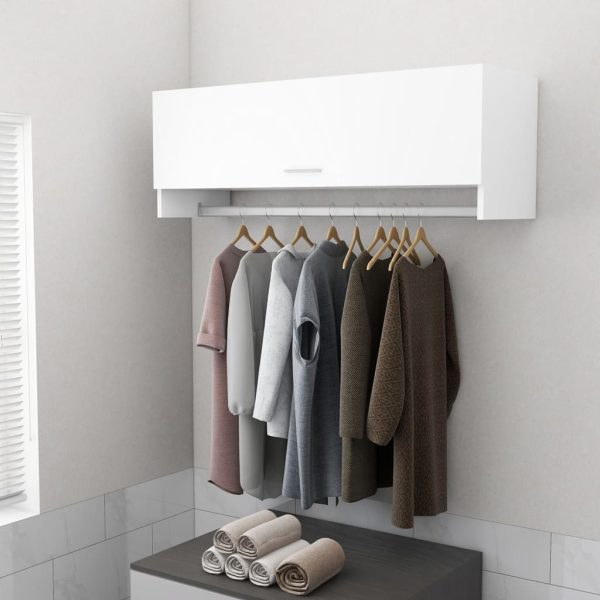 Wardrobe 100×32.5×35 cm Engineered Wood – White