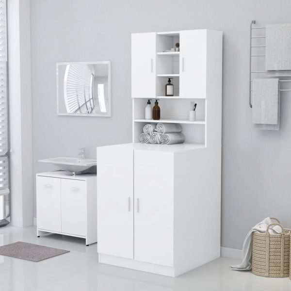 Washing Machine Cabinet 71×71.5×91.5 cm – White