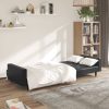 2-Seater Sofa Bed Faux Leather – Black