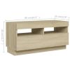 Glocester TV Cabinet with LED Lights 180x35x40 cm – Sonoma oak