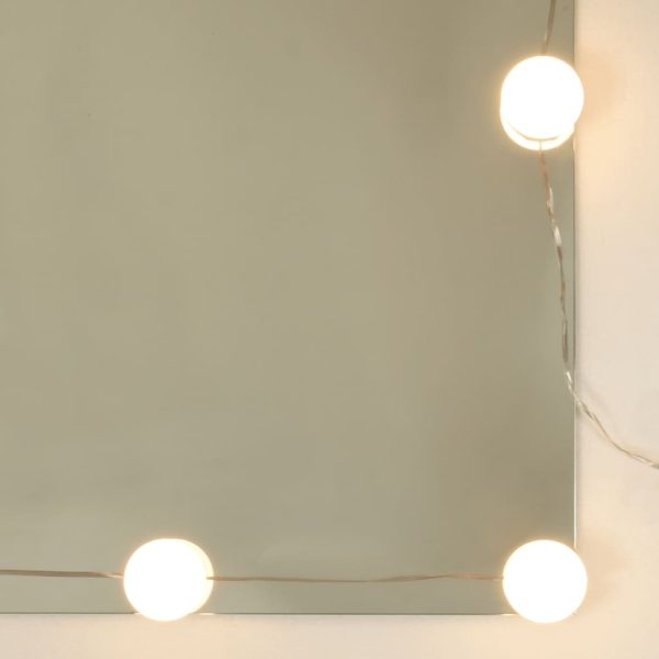 Mirror Cabinet with LED 76x15x55 cm – White