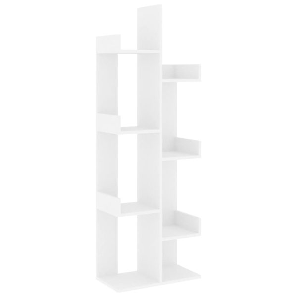 Book Cabinet 48×25.5×140 cm Engineered Wood – White