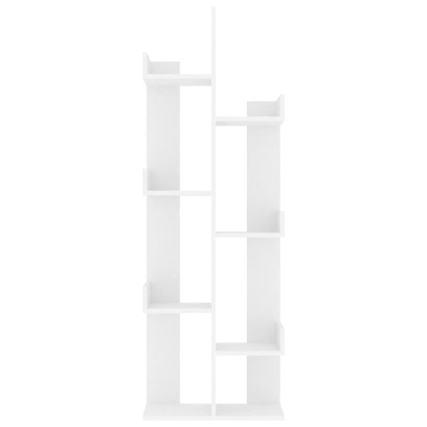 Book Cabinet 48×25.5×140 cm Engineered Wood – White