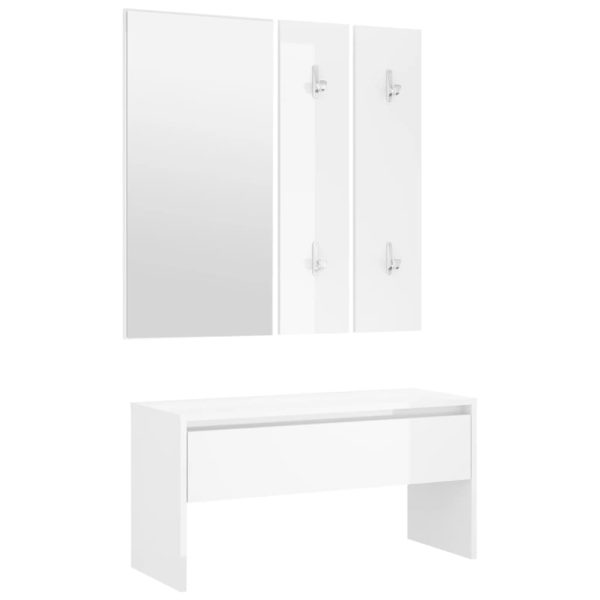 Hallway Furniture Set Engineered Wood – White