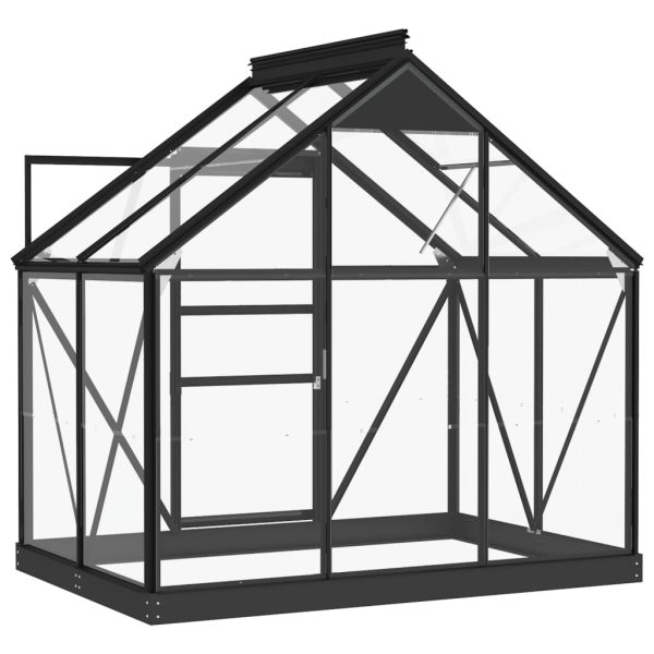 Glass Greenhouse Anthracite Aluminium – 155x103x191 cm