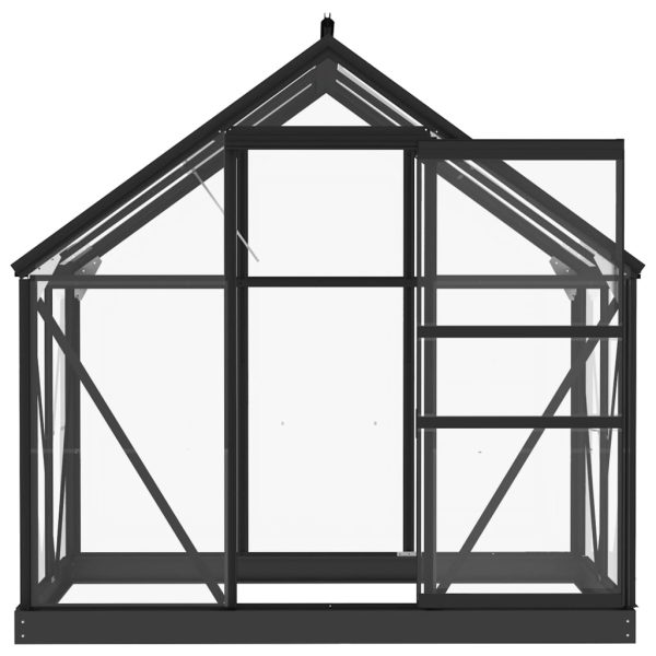 Glass Greenhouse Anthracite Aluminium – 155x103x191 cm